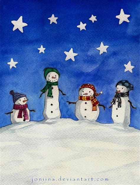 Snowmen By Joniina On Deviantart