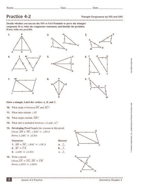Pair four is the only true example of this method for proving triangles congruent. Triangle Congruence Worksheet #3 Answer Key + mvphip Answer Key
