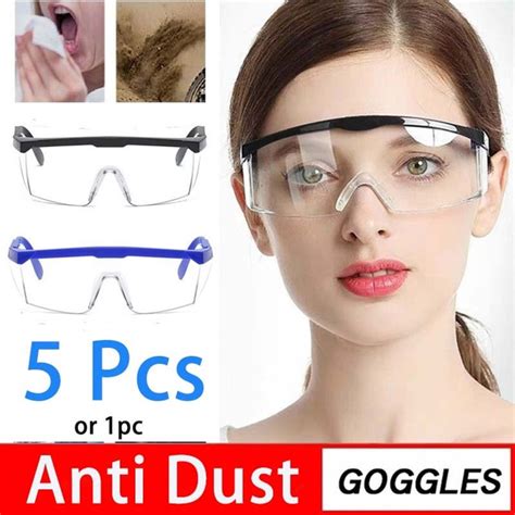 5pcs 1pc Anti Dust Safety Glasses Eye Protective Goggle Anti Fog Spectacles For Factory