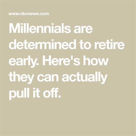 Millennials Are Determined To Retire Early Heres How That May