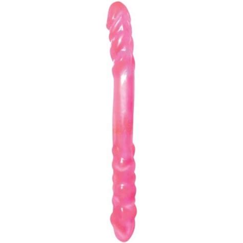 Basix Rubber Works 16 Double Dong Pink Sex Toys At Adult Empire
