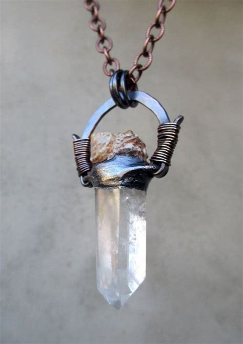 Tribal Amulet With Clear Quartz Wand And Sea By Silviascreations