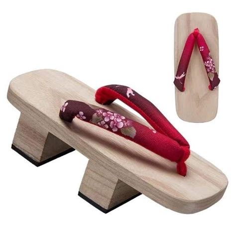These Traditional Japanese Sandals Feature The Strap With Red Cherry