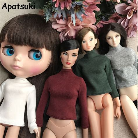 Long Sleeve T Shirt For Blythe Doll Base Shirt Clothes For Barbie