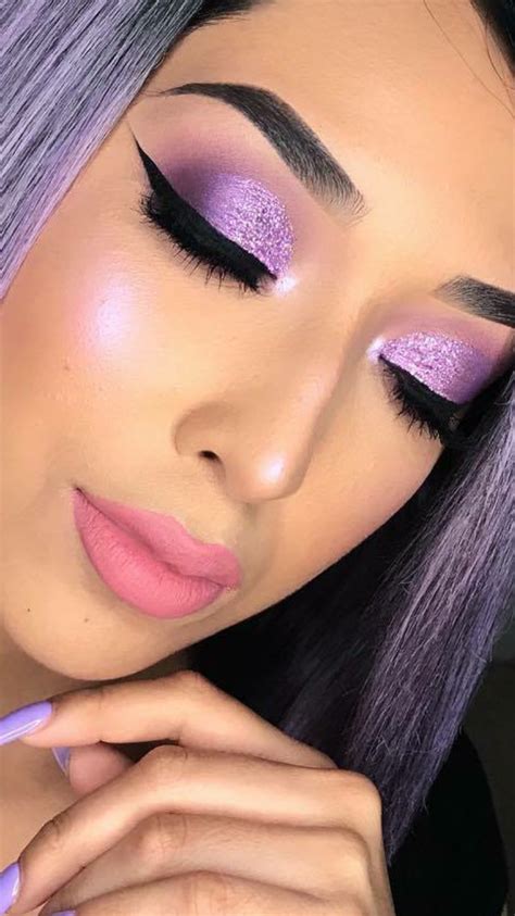 Pin By Ashley Fox On Makeup Quincenera Makeup Purple Makeup