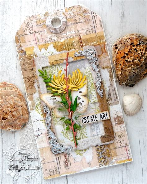 Mixed Media Collage Tag Tim Holtz Tags Handmade Tags Tim Holtz Cards