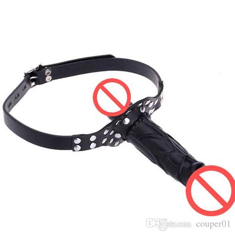 Compre Double Ended Dildo Gag Head Strapon Mouth Gag