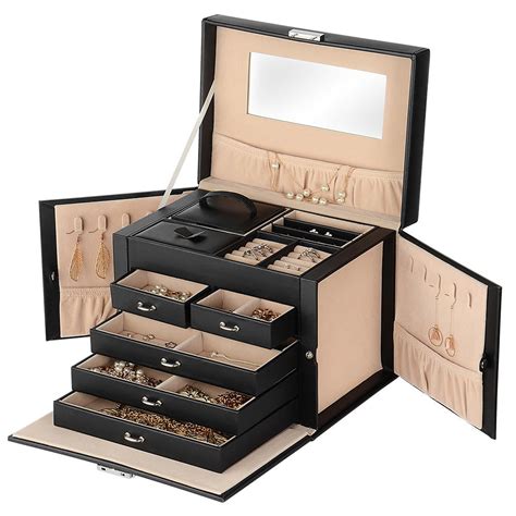 Sortwise Lockable Jewelry Box Storage 20 Compartments Large Capacity
