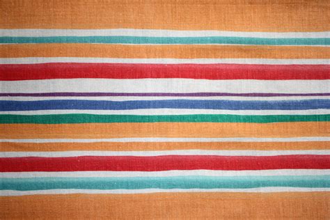 Striped Fabric Texture Orange Red And Green Picture Free Photograph