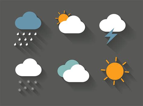 Weather Icons Vector Custom Designed Illustrations ~ Creative Market
