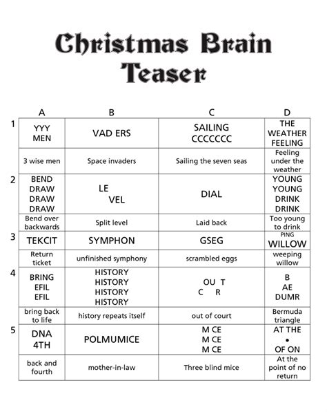 Free Printable Brain Teasers Adults Free Printable 6 Best Images Of