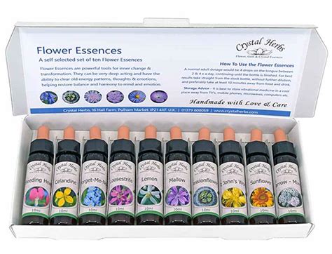 10ml Flower Essence Self Select Set Ten Essences Crystal Herbs Shop Uk