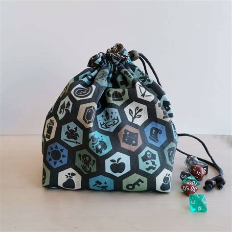 Extra Large Dice Bag With Pockets Square Bottom 65 Tall Etsy