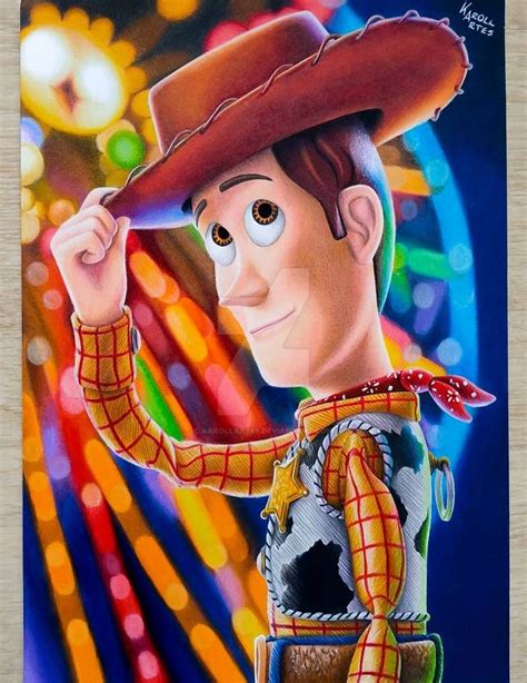 Drawing Woody Toy Story By Karollartes On Deviantart Desenho De Desenho Animado Desenhos De