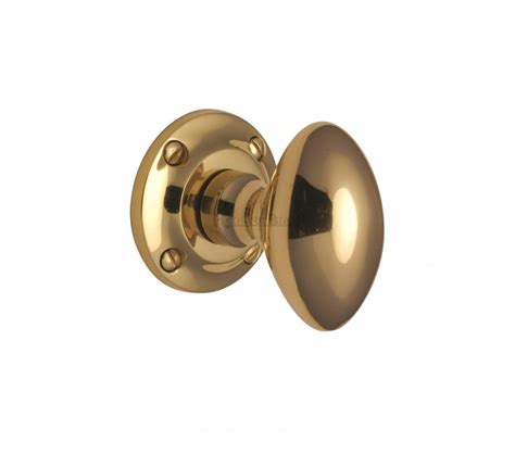 Heritage Brass V960 Oval Mortice Door Knobs Polished Brass