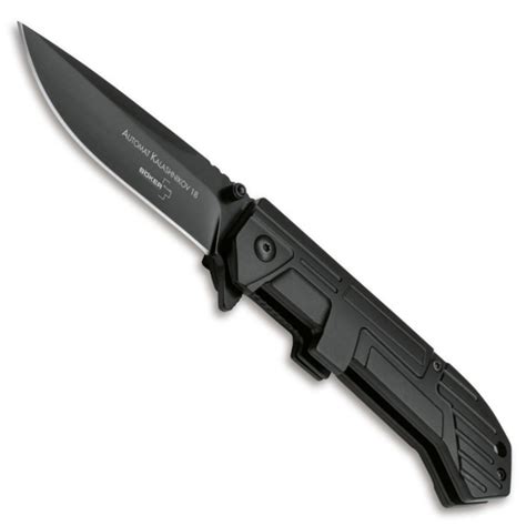 Boker Plus Kal 18 Kalashnikov Flipper Knife Black Blade