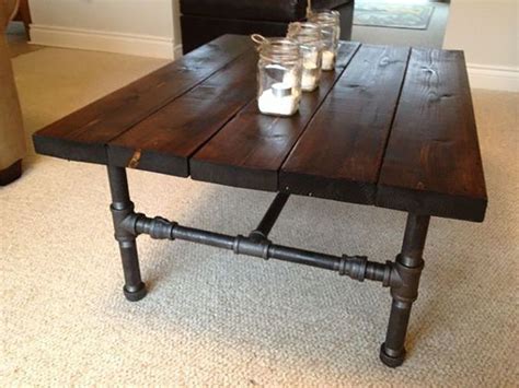 Black Iron Pipe Coffee Table Legs Crisscross Style Rustic End Table