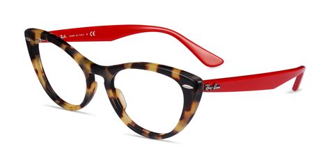Ray Ban Nina Cat Eye Tortoise Red Frame Glasses For Women Eyebuydirect