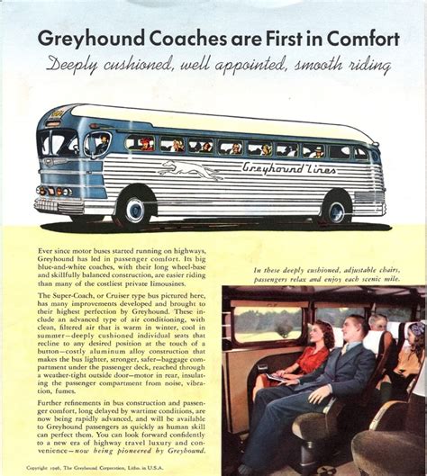 Greyhound Bus Line Ad From The Late 1940 S 。。jpm Entertainment