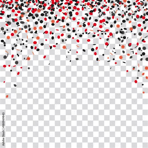 Red Black Confetti Transparent Background Stock Vector Adobe Stock