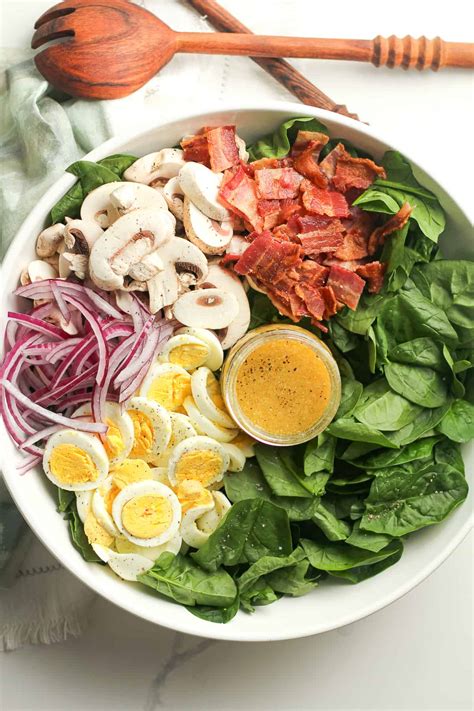 Spinach Salad With Honey Dijon Dressing Suebee Homemaker