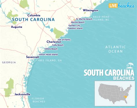 Map Of Beaches In South Carolina Live Beaches