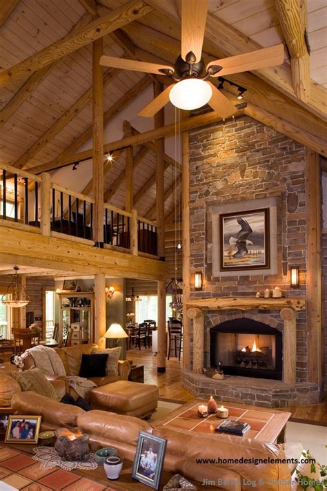 Log Home Lavely Traditional Living Room Other By Home Design