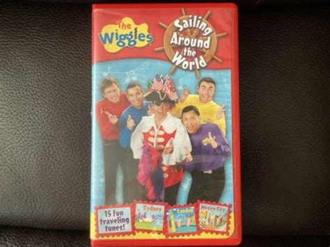 The Wiggles Sailing Around The World Rare 2005 Ca Vhs In Red Clamshell