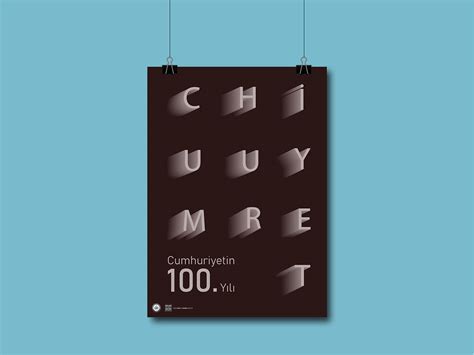 Cumhuriyetin 100 Yılı Afiş Tasarımı on Behance