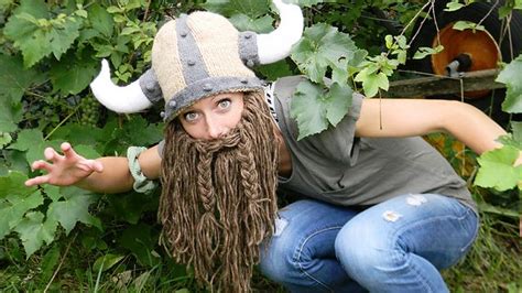 Bearded Viking Helmet Pattern By Holly Priestley Silly Hats Viking