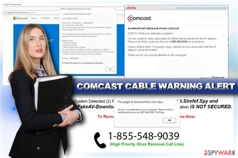 So i signed up for a comcast internet plan and i paid my bill, have all the equipment hooked up, but my modem isn't connecting to the internet. Remove Comcast Cable Warning Alert (Removal Guide) - Free ...