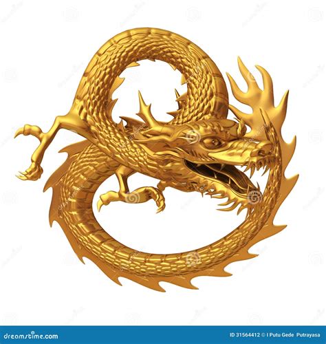 Golden Chinese Dragon Stock Photography Image 31564412