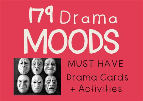 Emotion Drama Cards 179 Moods Suggested Activities Teaching Resources