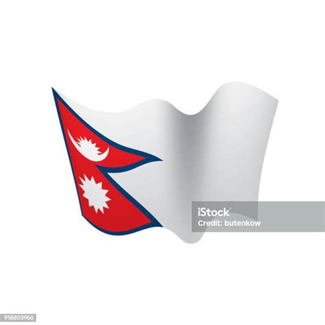 Nepal Flag Vector Illustration Stock Illustration Download Image Now Backgrounds Blue