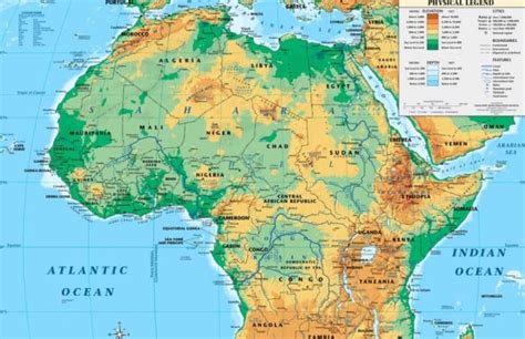 Peta Benua Afrika Kekayaan Alam Batas Wilayah Budaya