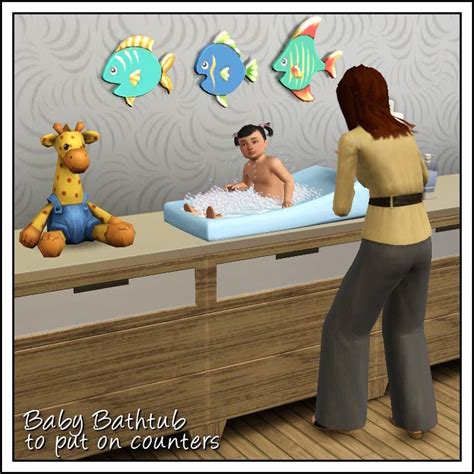 Baby Bathtub For Nursery Counters By Sandy Sims 3 Downloads Cc