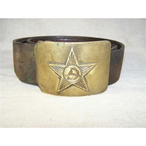 Russian Trench Art Made Buckle For Use With Captured German Belt