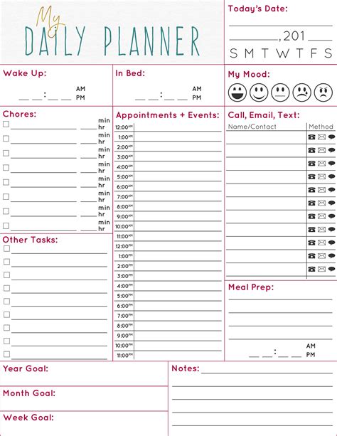 Printable Daily Time Management Planner