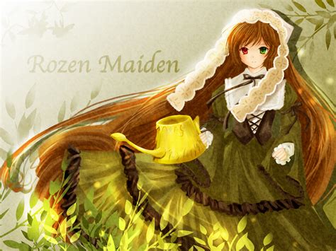 Bicolored Eyes Brown Hair Long Hair Rozen Maiden Suiseiseki Anime