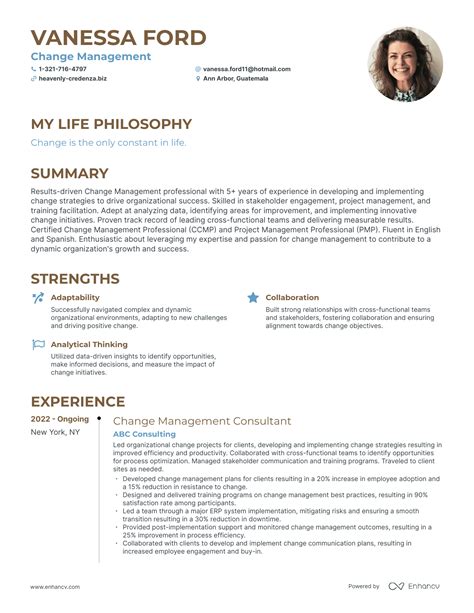 3 Change Management Resume Examples And How To Guide For 2023