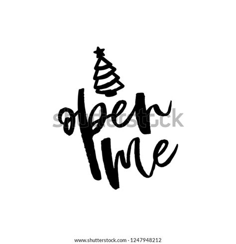 Open Me Greeting Card Text Calligraphy Stock Vector Royalty Free
