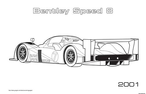 Coloriage pdf est un site web de coloriage. Coloriage Sport F1 Bentley Speed 8 2001 Dessin Voiture De ...
