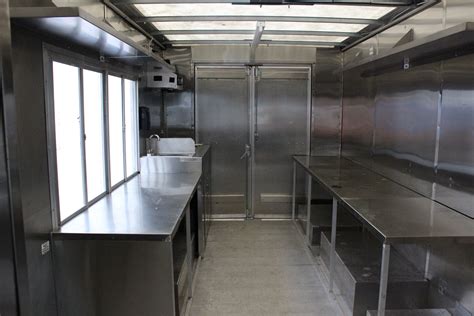 The Inside Of This Food Truck Has Ample Space For More Work Top Tables