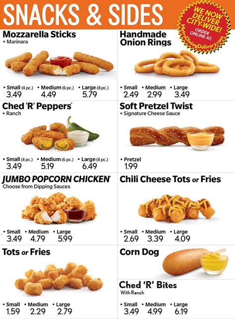 Sonic Drive In Full Menu Delivery Order Online Lincoln Ne