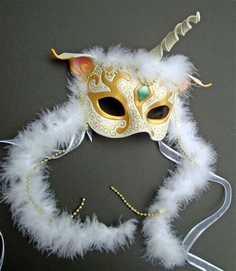 White And Gold Unicorn Mask By Merimask On Deviantart Unicorn Mask