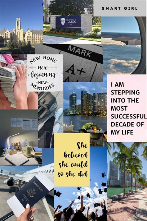Vision Board Travel And Study Abroad Vision Board Collage Travel