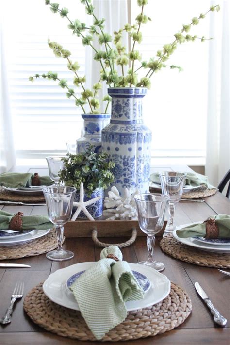 A Blue and Green Cottage Table - Starfish Cottage | Cottage table