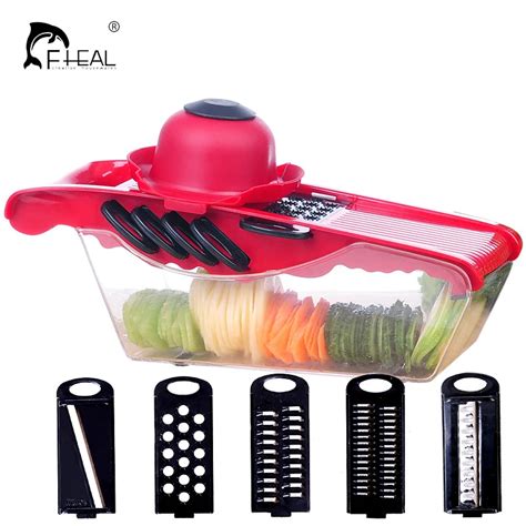 Fheal Multifunction Vegetables Cutter With 5 Stainless Steel Blade