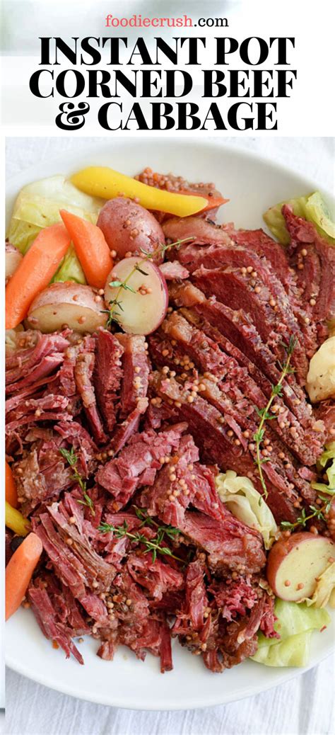 Place it in the instant pot on a steamer insert. INSTANT POT + CROCK POT CORNED BEEF & CABBAGE | foodiecrush.com You can cook it fast or cook it ...