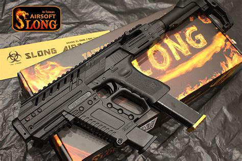 Airsoft Slong A Glock Pistols Conversion Kit And New Sound Suppressor